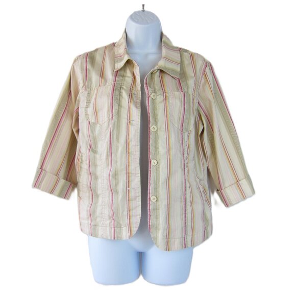 Women's Erin by Erin London Jacket Lightweight 3/4 Sleeve Four Pockets Size 8 - Picture 1 of 11